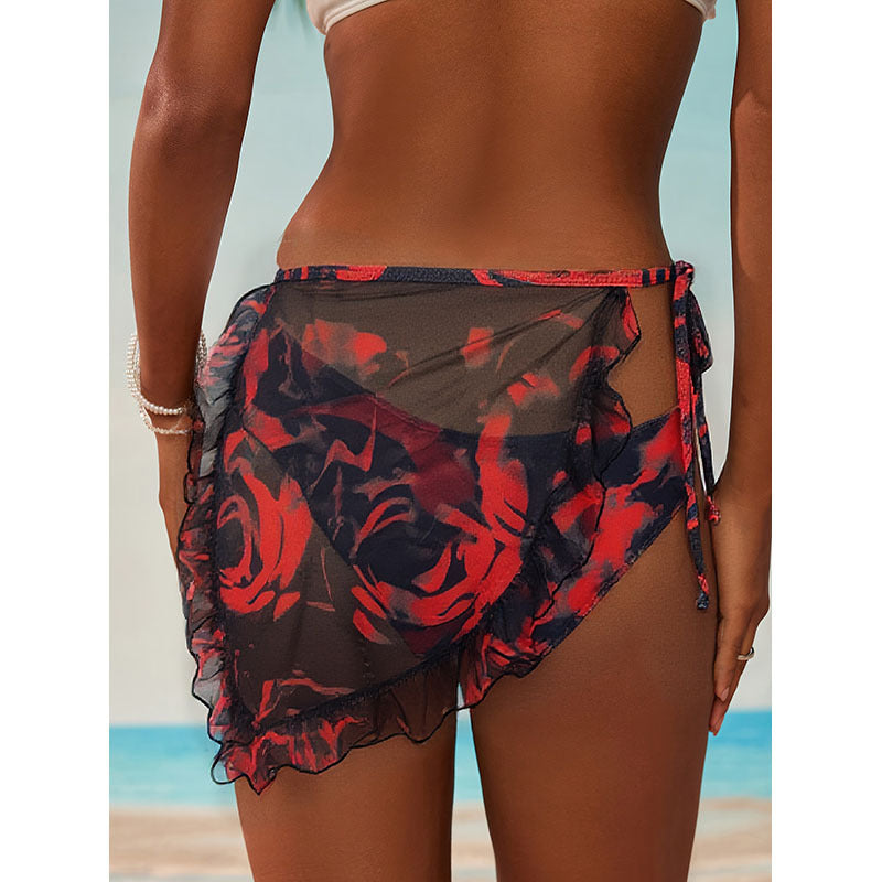 Damen Zweiteiliges Bikini-Set mit asymmetrischem Oberteil und hohem Beinausschnitt Echo Archiv