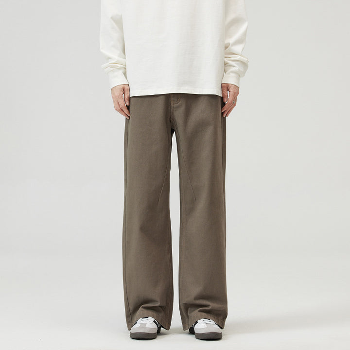 Herren Extraweite Baumwoll-Twill-Hose mit geradem Bein und relaxed Fit Echo Archiv