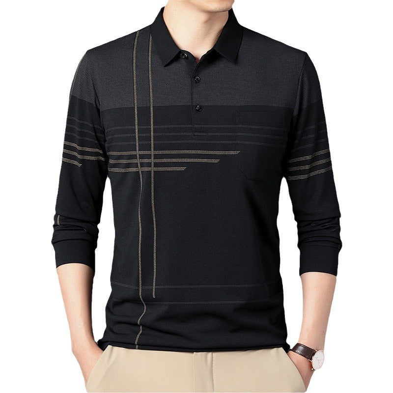 Herren Poloshirt mit modernem Mustermix und atmungsaktiver Struktur Echoarchiv