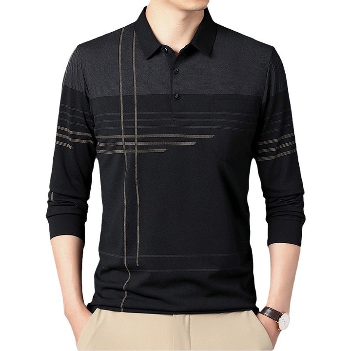 Herren Poloshirt mit modernem Mustermix und atmungsaktiver Struktur Echoarchiv