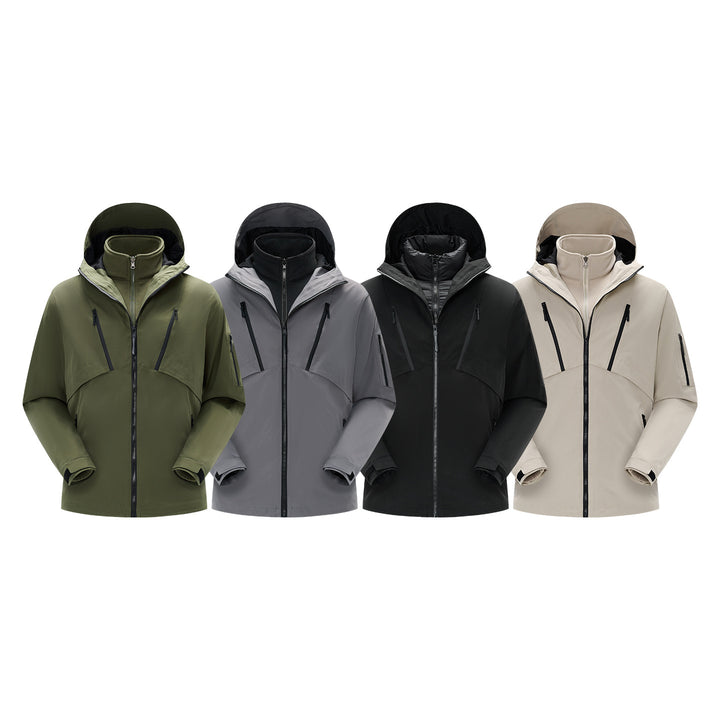 Herren Technische Softshelljacke mit Kapuze, wasserabweisender Membran und multiplen Reißverschlusstaschen Echo Archiv