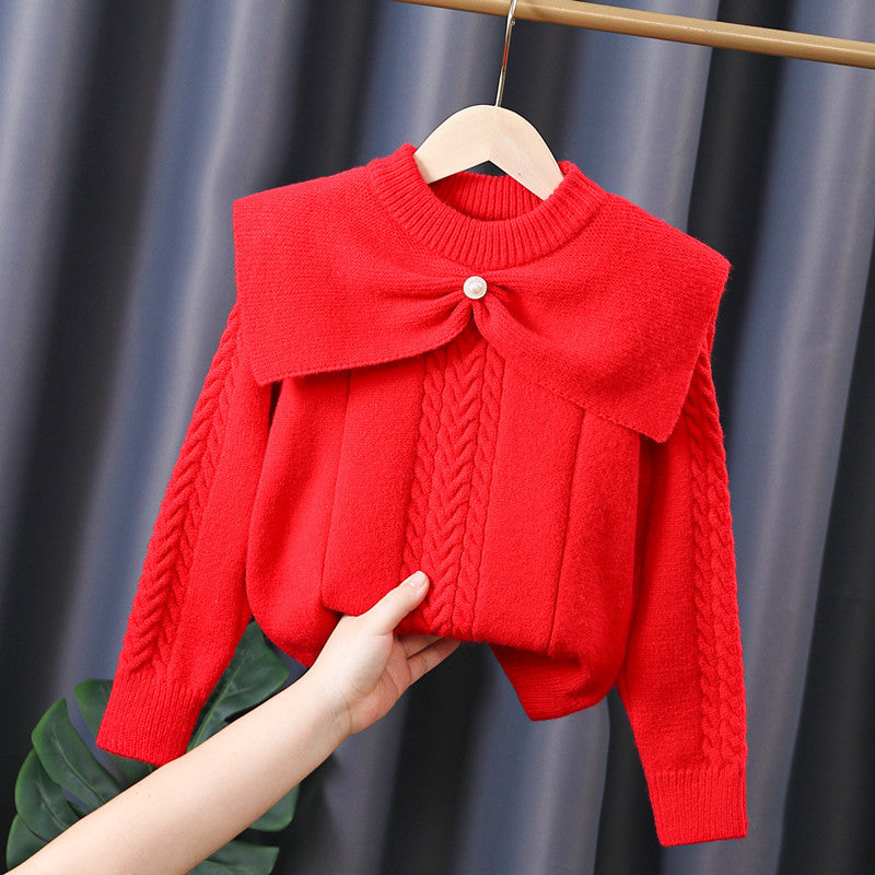 Damen Pullover mit trendigem Kragen und Zopfmuster Echo Archiv