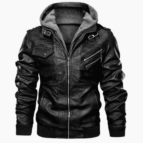 Herren lässige jacke mit abnehmbarer Kapuze und funktionalen Taschen Echoarchiv