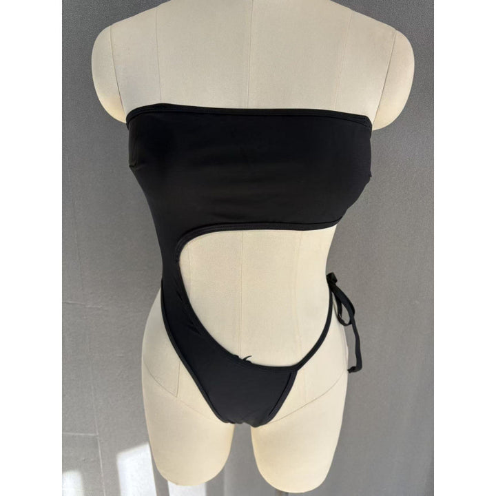 Damen Einteiler Badeanzug mit asymmetrischem Schnitt und gesteppter Taille Echo Archiv