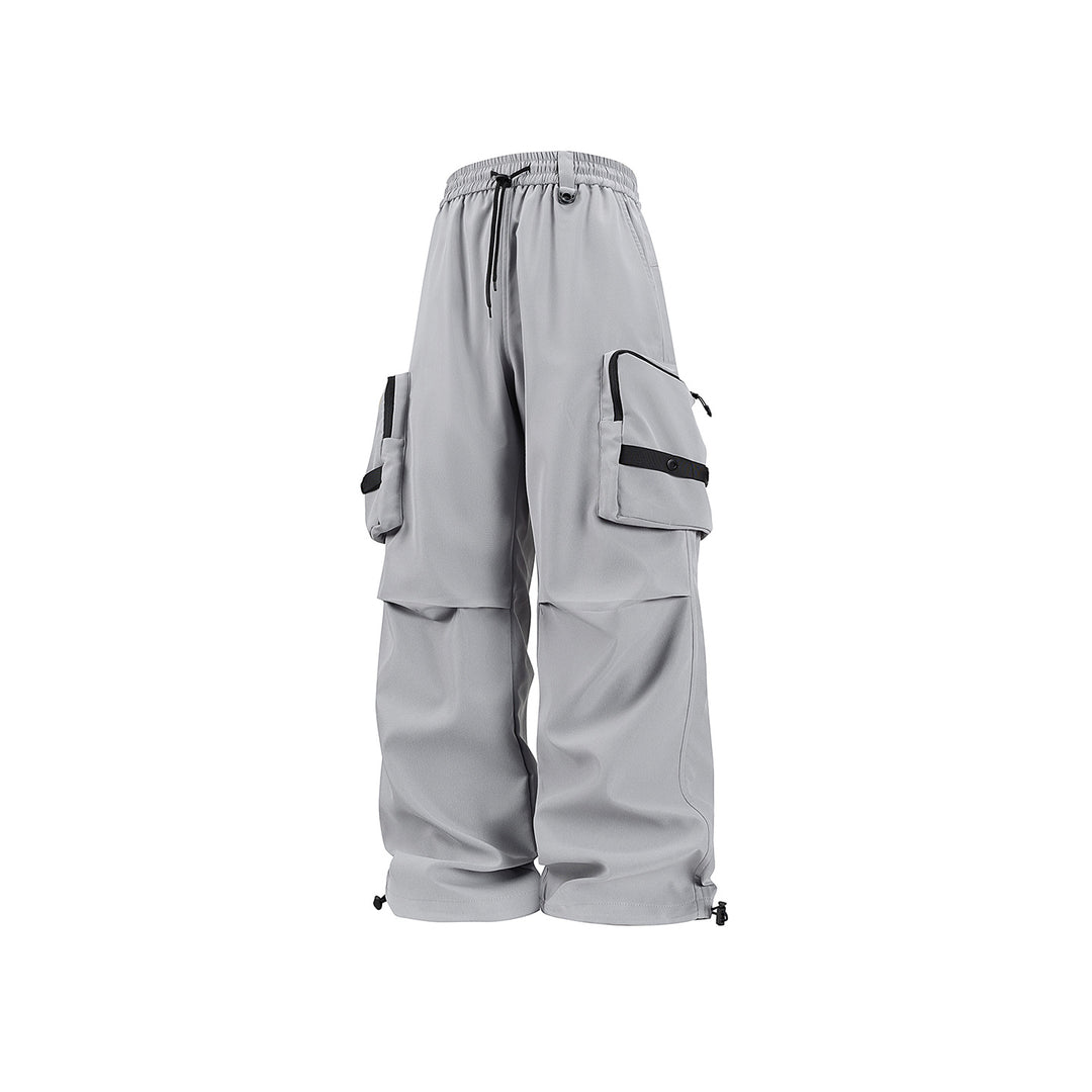 Herren Weite Utility-Cargohose mit großvolumigen Klappentaschen und Kordelzugbund Echo Archiv