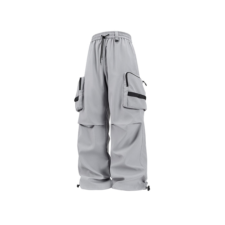 Herren Weite Utility-Cargohose mit großvolumigen Klappentaschen und Kordelzugbund Echo Archiv