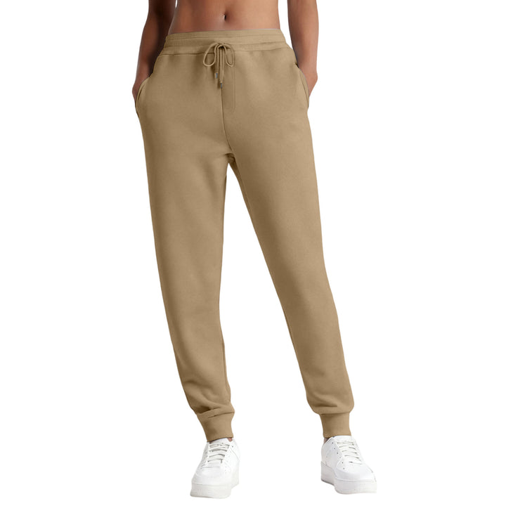 Damen schmale High‑Waist Sweat-Jogginghose mit hohem Komfortbund, verstellbarem Kordelzug und elastischen Knöchelbündchen – Avérine
