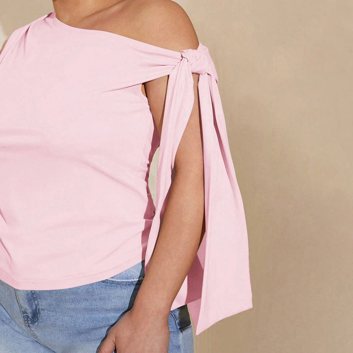 Damen asymmetrisches Top mit bindbarem Design Echo Archiv