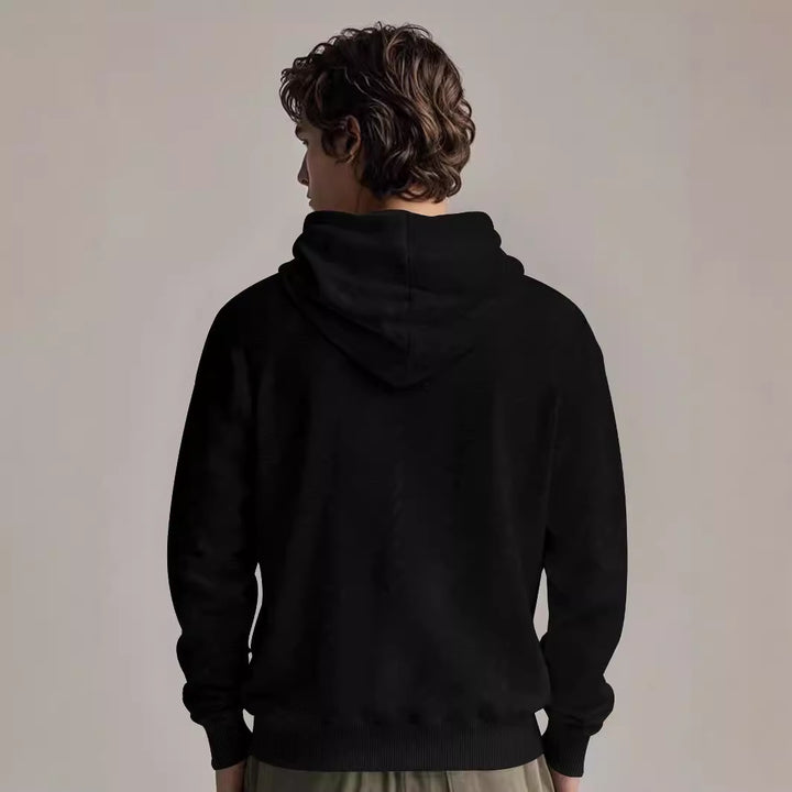 Herren Kapuzenpullover aus weichem Fleece mit strukturiertem Design Echoarchiv