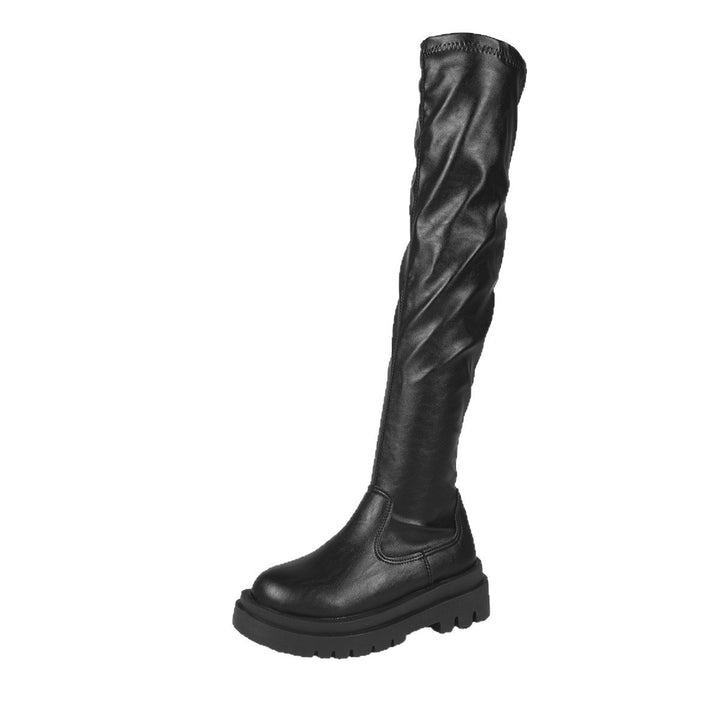 Damen Overknee‑Stiefel mit elastischem Schaft und dicker Profil‑Plateausohle Echo Archiv