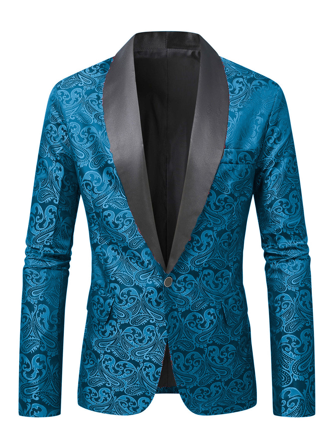 Herren eleganter Pailletten-Blazer mit Paisley-Muster Echoarchiv