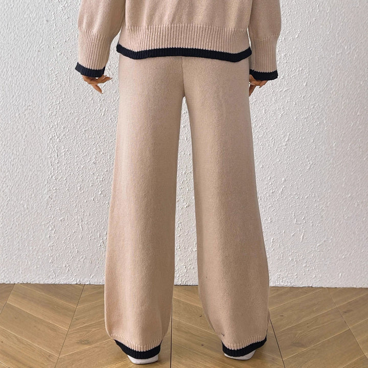 Damen bequeme Strickhose mit floralem Applikationsdesign Echo Archiv
