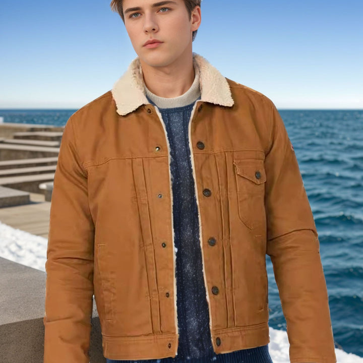 Herren bequeme Arbeitsjacke mit Fleece-Fütterung und vielseitigen Taschen Echoarchiv