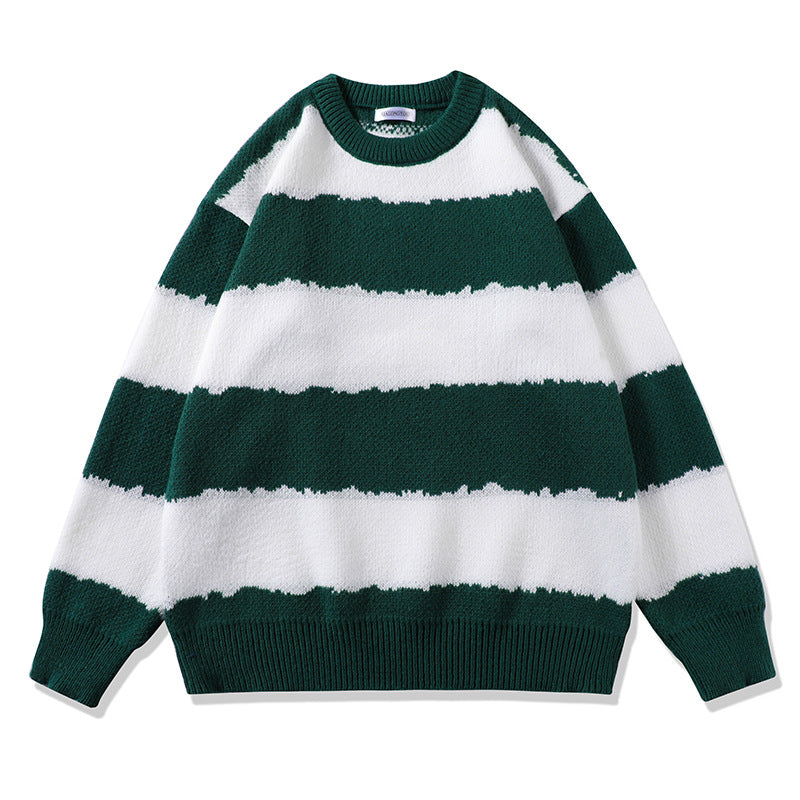 Damen Gemütlicher gestreifter Pullover Echoarchiv