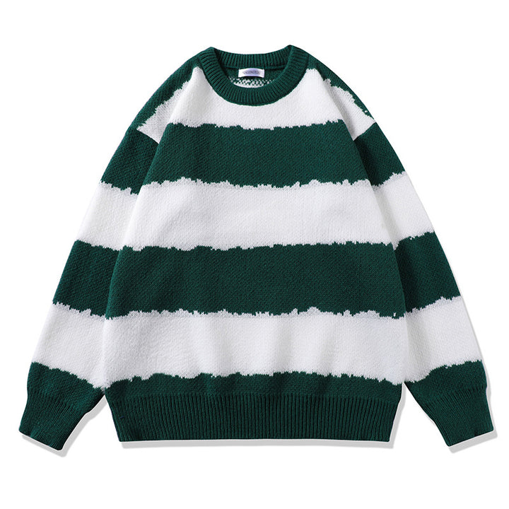 Damen Gemütlicher gestreifter Pullover Echoarchiv