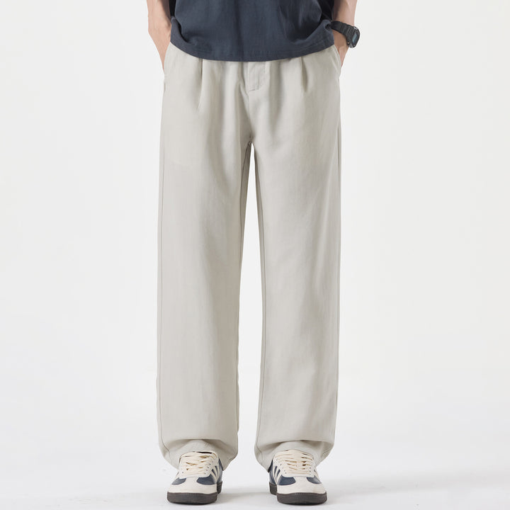 Herren Weite Bundfalten-Hose im Relaxed-Fit aus Baumwoll-Twill Echo Archiv