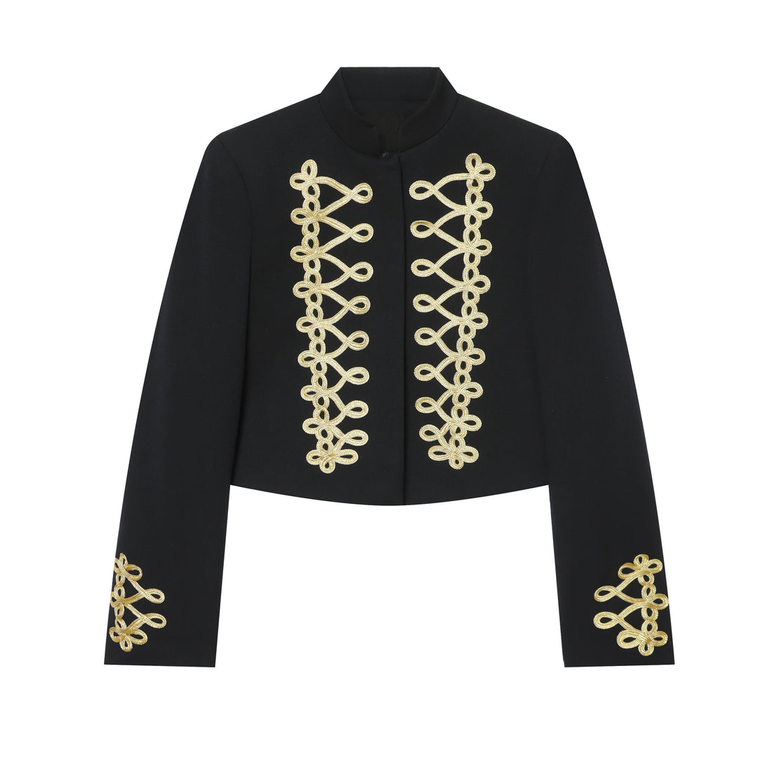 Damen Kurzjacke im Military‑Stil mit dekorativer Kordelstickerei Echo Archiv