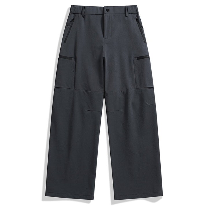 Herren Technische Utility-Cargo-Hose mit weitem Bein, elastischem Bund & Reißverschlusstaschen Echo Archiv