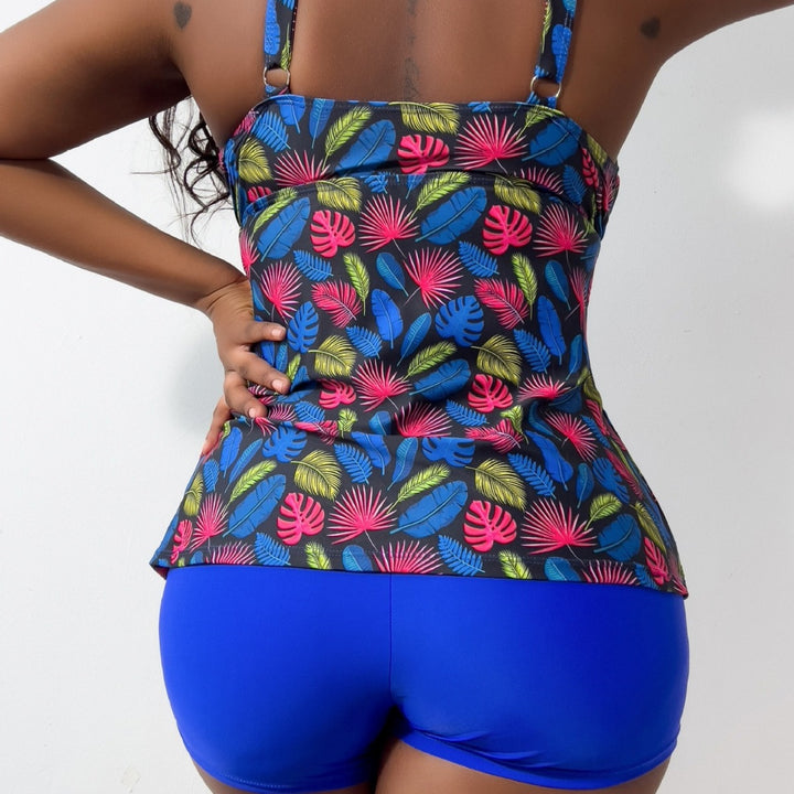 Damen Tankini mit farbenfrohem Blattdesign Echo Archiv