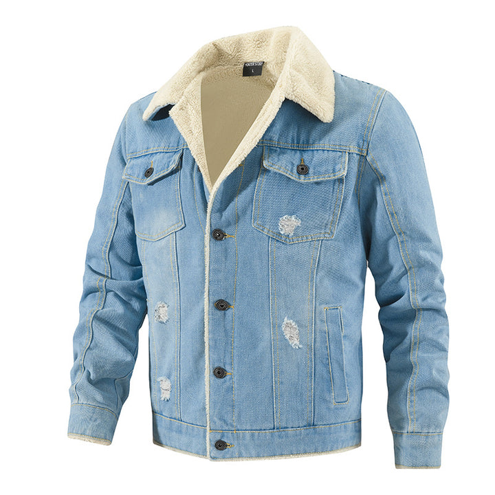 Herren Denim-Jacke mit sherpa Futter Echo Archiv