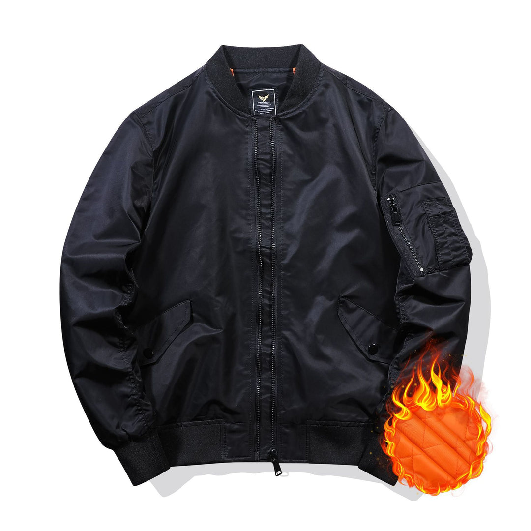 Herren Fliegerbomberjacke mit gesteppter Thermofütterung und Ärmeltasche – Brevano