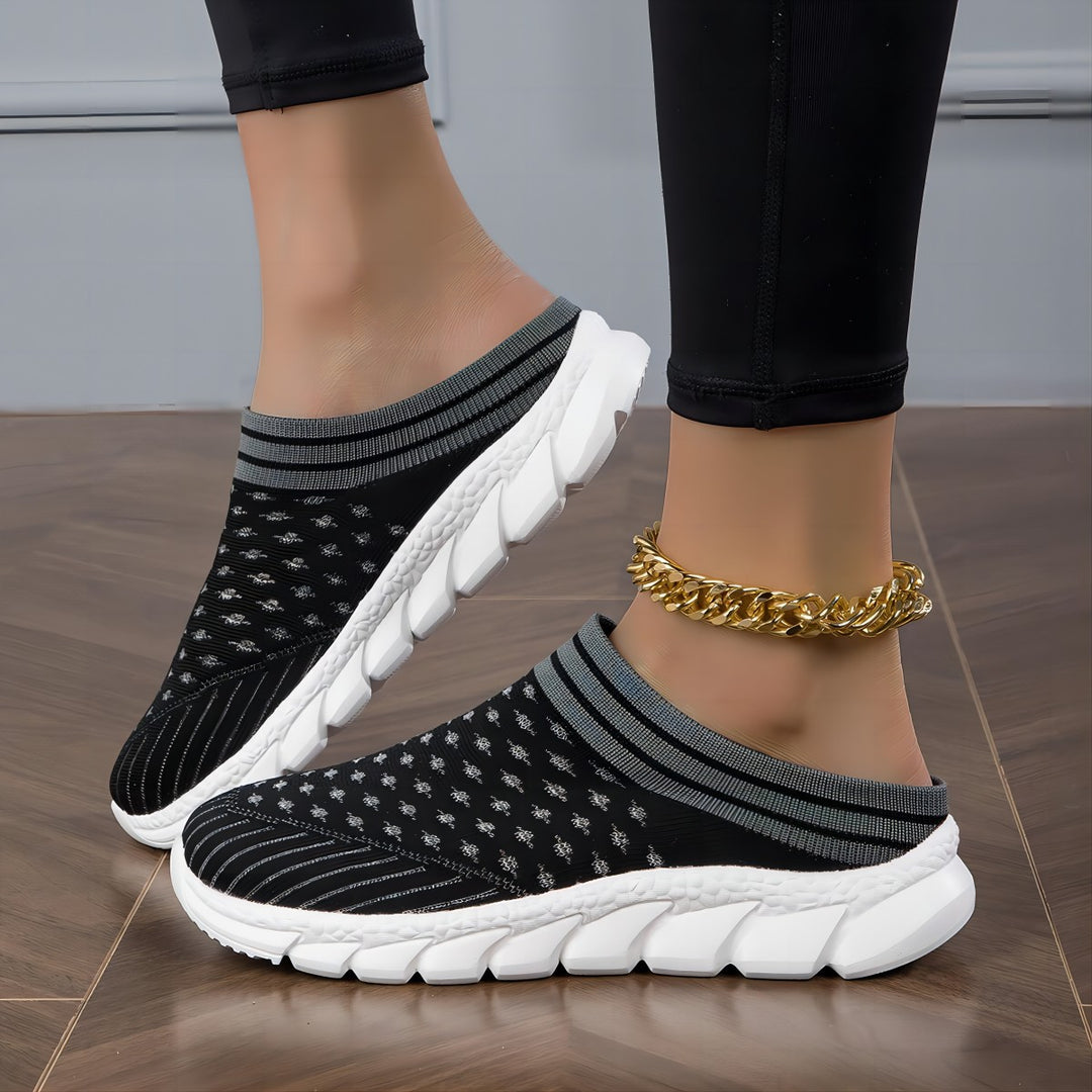 Damen nan sockenähnlicher Komfort-Slipper mit punktelastischem Strickoberteil segmentierter Dämpfungssohle und weichem Komfortfußbett Echo Archiv