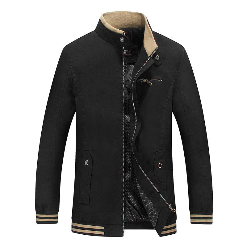Herren sportliche Übergangsjacke mit Kinnschutz und praktischen Taschen Echoarchiv