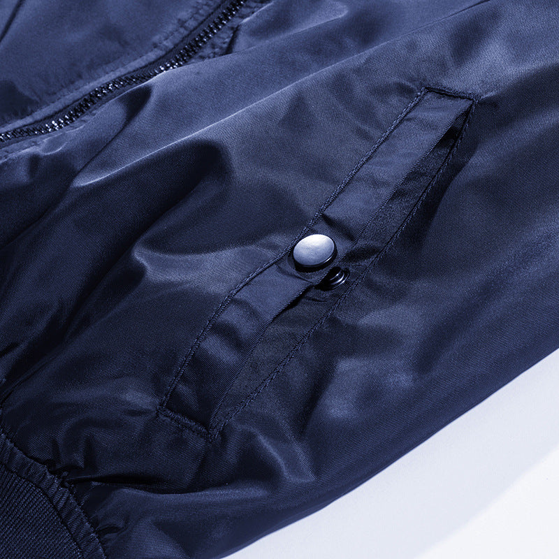 Herren Wind- und Wasserabweisende Nylon-Bomberjacke mit Rippbündchen und Ärmeltasche Echoarchiv