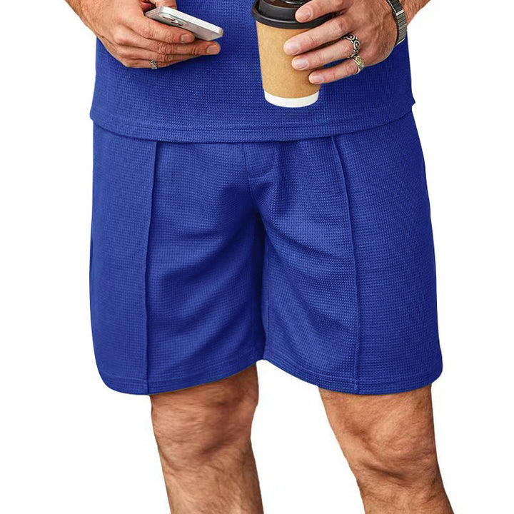 Herren Freizeitshorts mit strukturiertem Gewebe und elastischem Bund Echoarchiv
