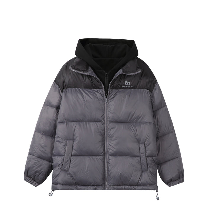 Unisex Kurz geschnittene High‑Loft Pufferjacke mit innenliegender Kapuze und Tunnelzugsaum Echoarchiv