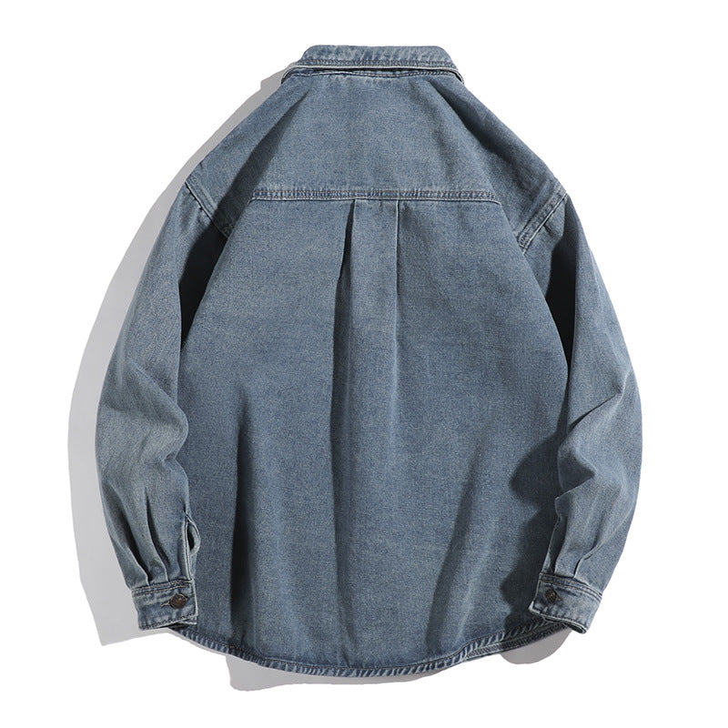Herren Lässige Denim-Jacke mit Taschen Echo Archiv