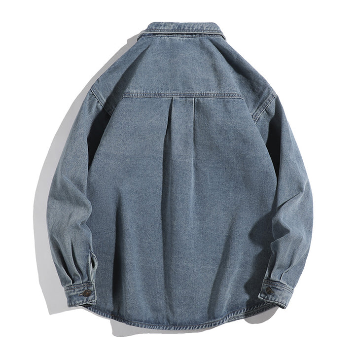 Herren Lässige Denim-Jacke mit Taschen Echo Archiv