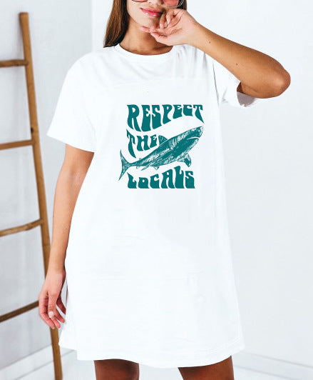 Damen Oversized T-Shirt mit inspirierendem Schriftzug und auffälligem Grafikdesign Echo Archiv
