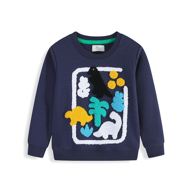 Jungen Sweatshirt mit buntem Dinosaurier-Applikationsdesign Echo Archiv