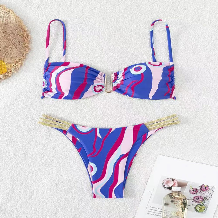 Damen Triangel-Bikini mit elegantem Raffungseffekt und modischen Akzenten Echo Archiv