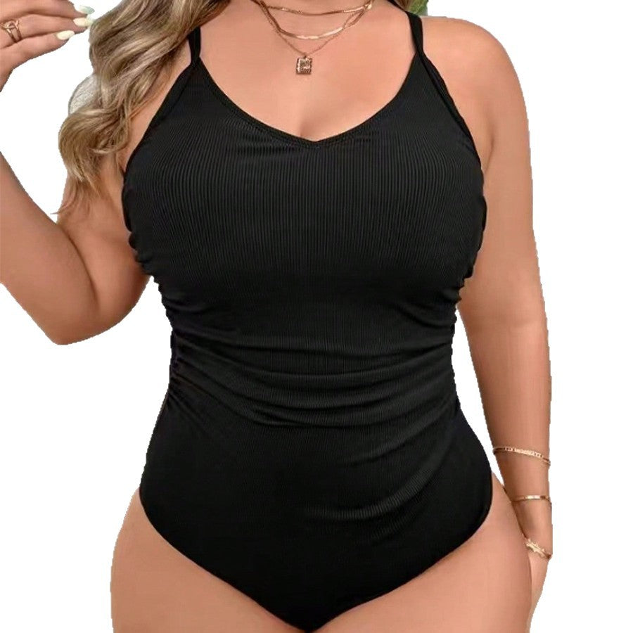 Damen Eleganter Badeanzug mit modischem Raffungseffekt Echo Archiv
