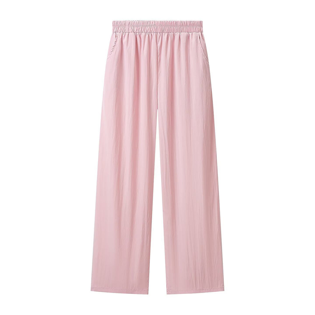 Damen Dreiteiliges Relax-Loungewear-Set mit Stehkragen, elastischer Highwaist-Hose und Wickelrock Echo Archiv