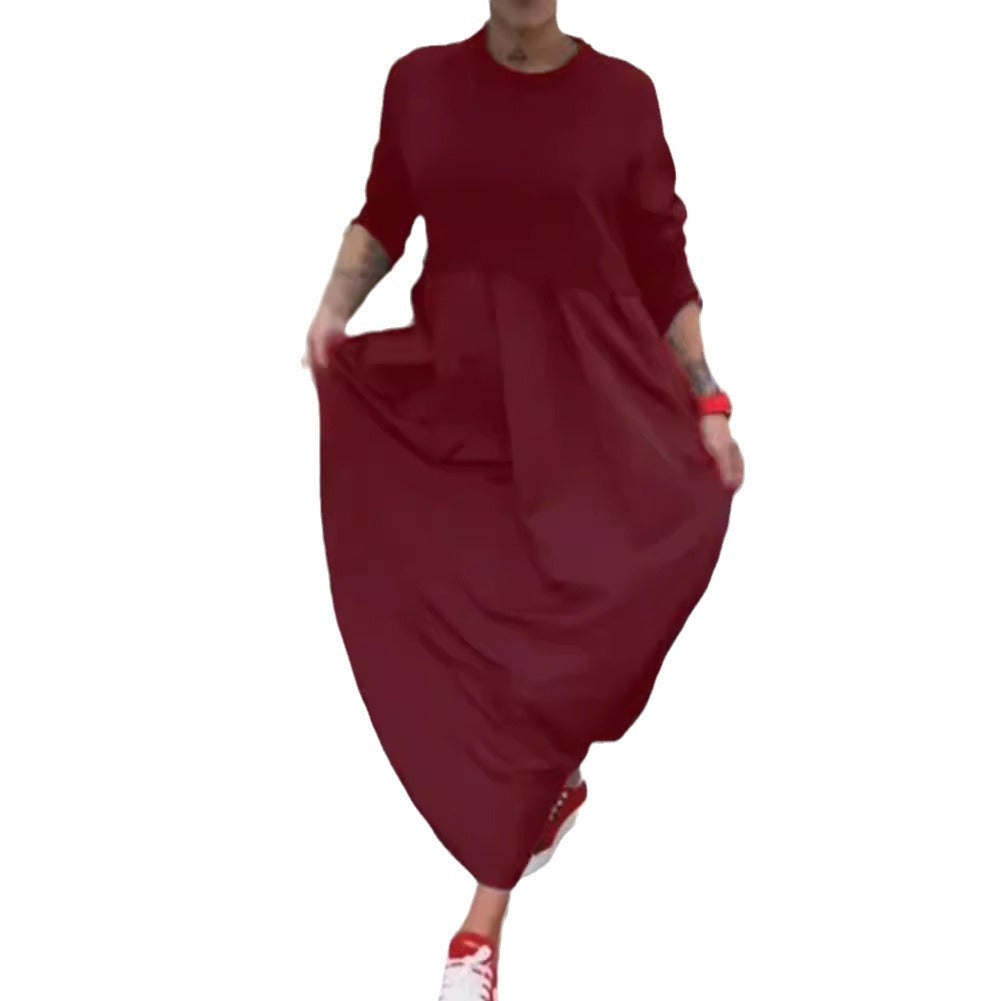 Damen nan Oversize-Maxikleid mit tiefer Passe und seitlichen Eingrifftaschen Echo Archiv