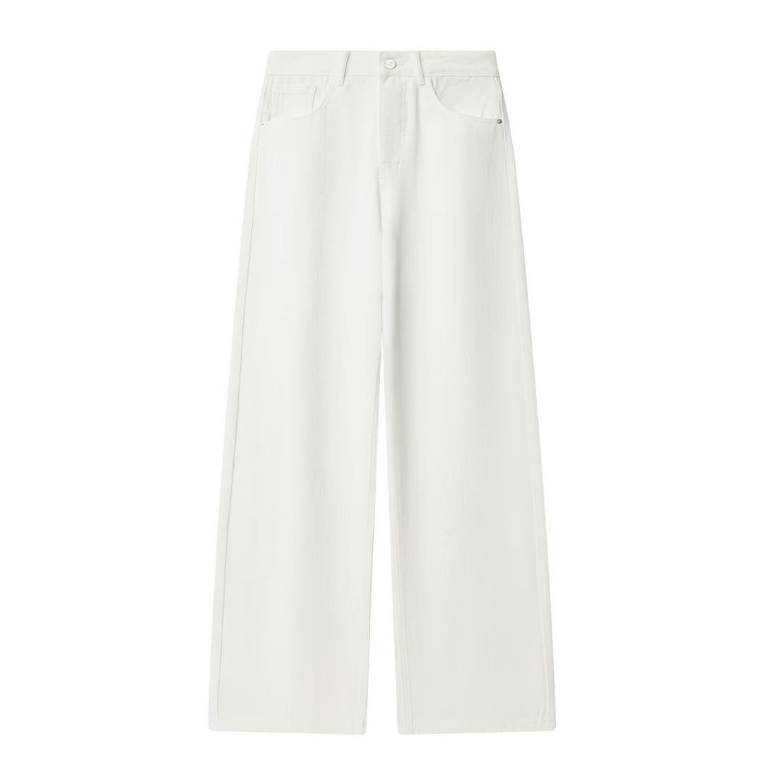 Damen Weite Highwaist-Culottehose mit Five-Pocket-Design und fließender Leinenoptik Echo Archiv