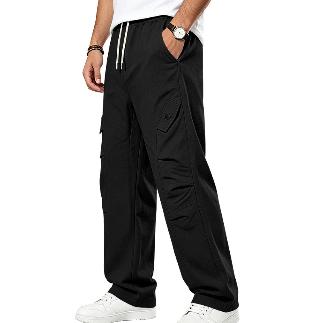 Herren Lässige Cargo-Jogginghose mit Kordelzug und Cut-Out-Details – Bravaro