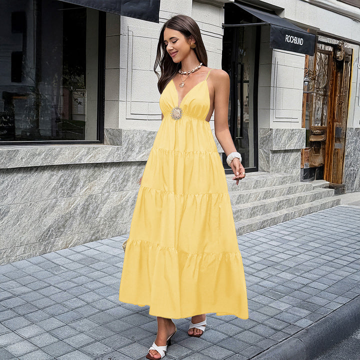 Damen Maxikleid mit zartem Verzierungsdetail Echo Archiv