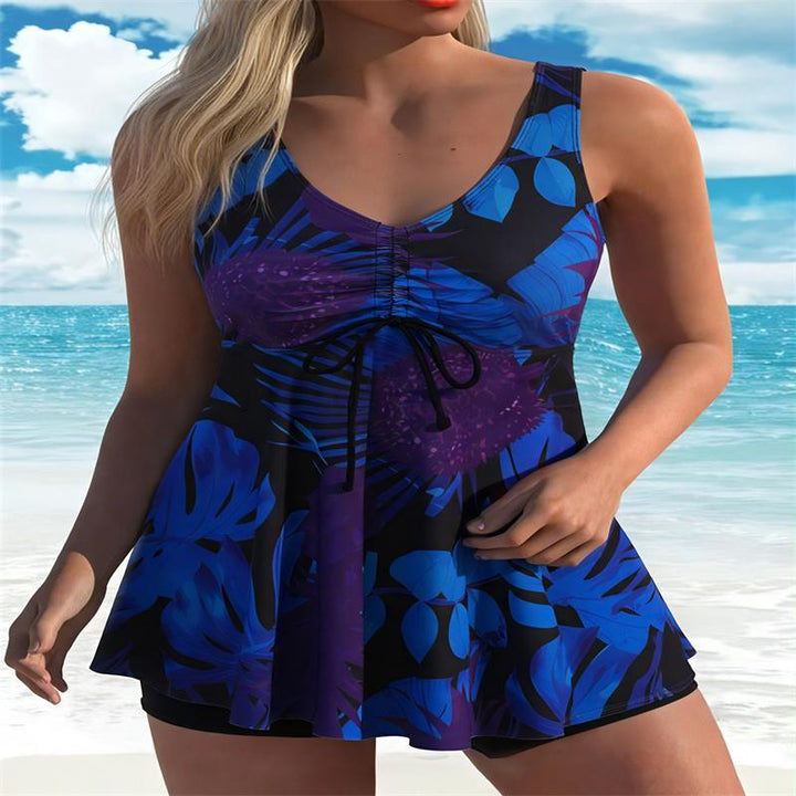 Damen Tankini-Top mit floralem Design und figurumspielendem Schnitt Echo Archiv