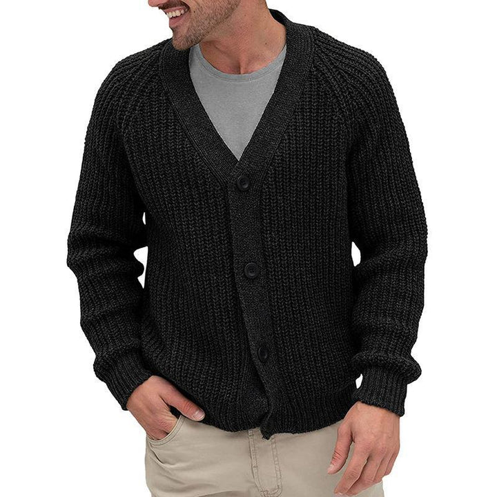 Herren Grobstrickjacke mit Knopfleiste Echoarchiv