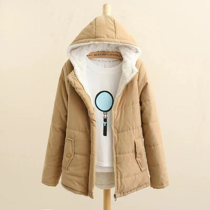 Damen nan gesteppte Kapuzenjacke mit Teddyfutter, verdeckter Druckknopfleiste und aufgesetzten Taschen Echo Archiv