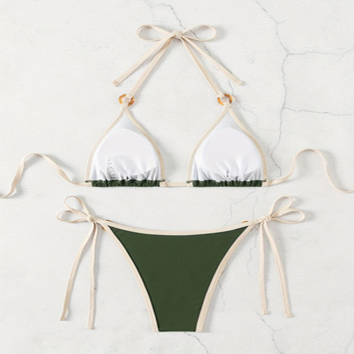 Damen Triangel-Bikini mit eleganten Metallakzenten und verstellbaren Trägern Echo Archiv