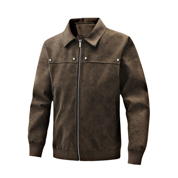 Herren gesteppte Freizeitjacke aus weichem Kunstleder Echoarchiv