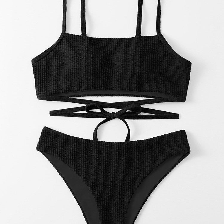 Damen Badeanzug mit trendigem Crop-Oberteil und hohem Taillenslip Echo Archiv