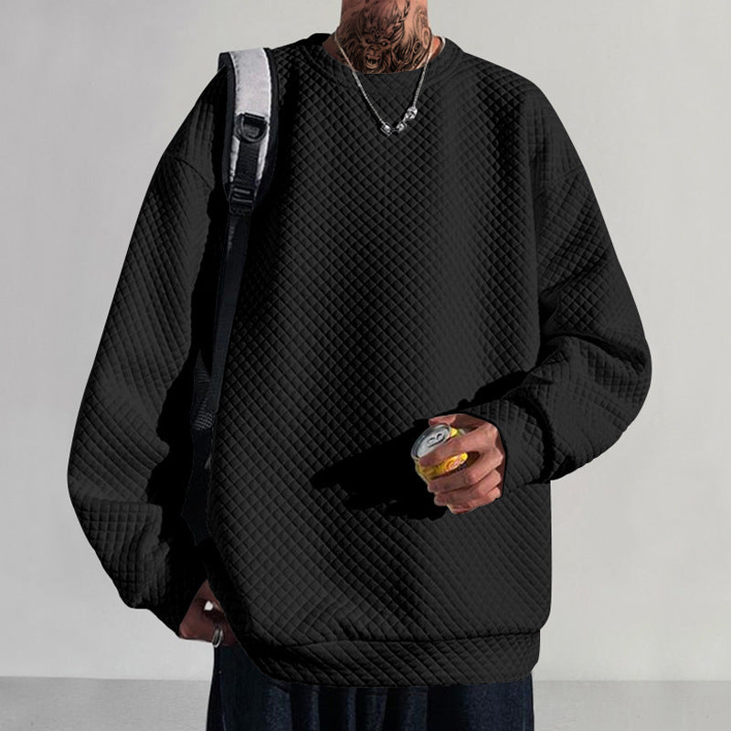 Herren lässiger sweatshirt mit strukturierter Oberfläche Echoarchiv