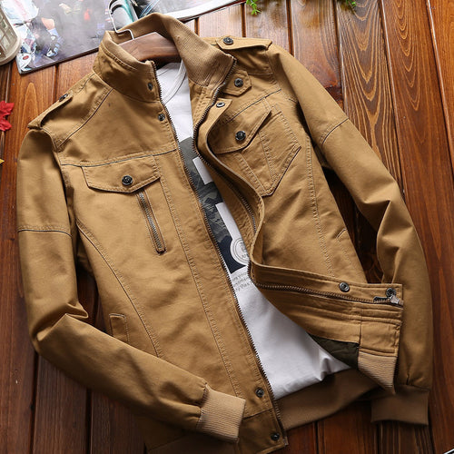 Herren nan leichtgewichtige Canvas-Utility-Jacke mit gesteppter Innenfütterung, verdecktem Zweiwege-Reißverschluss und elastischen Bündchen Echo Archiv