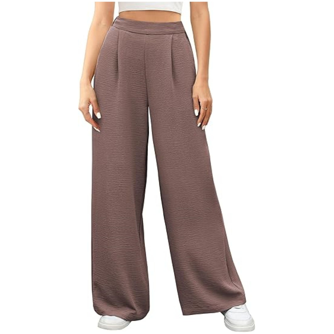 Damen weite High-Waist Palazzo-Hose mit Strukturstoff Echo Archiv